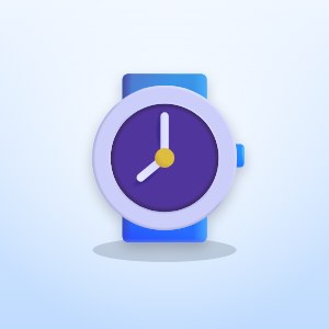 Leather Watch In Black